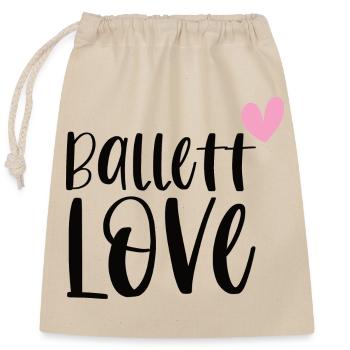 Ballet Love Ballerina Ballet Dancer Cadeau - Sac cadeau en coton avec cordon (25 x 30 cm) - nature - Devant