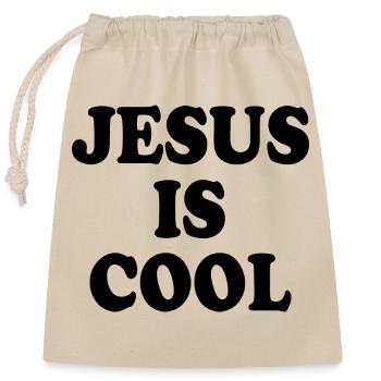 Jesus is cool - Closable cotton gift bag (25x30cm) - nature - Front