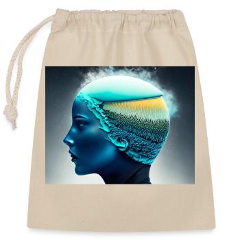 Tête de glace - Sac cadeau en coton avec cordon (25 x 30 cm) - nature - Devant