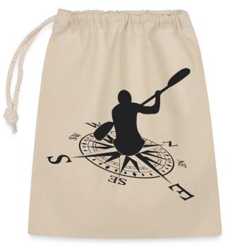 Paddle - Closable cotton gift bag (25x30cm) - nature - Front