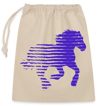 CHEVAL. POULE. COQ. ANIMAL. OISEAU. LICORNE. CONTE - Sac cadeau en coton avec cordon (25 x 30 cm) - nature - Devant