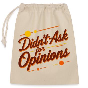 Didn't Ask - Closable cotton gift bag (25x30cm) - nature - Front