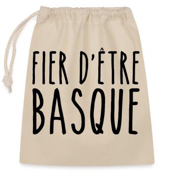 Basque, the pride of the Basque Country - Closable cotton gift bag (25x30cm) - nature - Front