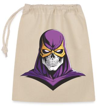 Le Crâne Musclé Super-Héros Violet - Sac cadeau en coton avec cordon (25 x 30 cm) - nature - Devant