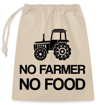 Keine Bauern Kein Essen Politik Protest Statement - Verschließbarer Geschenkbeutel aus Baumwolle (25x30cm) - Natur - Vorne