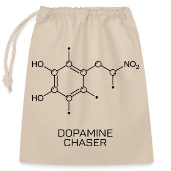 Molécule de recherche de dopamine - Sac cadeau en coton avec cordon (25 x 30 cm) - nature - Devant