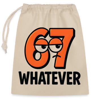 Six Seven Whatever Italian Brainrot Humor Meme  - Verschließbarer Geschenkbeutel aus Baumwolle (25x30cm) - Natur - Vorne