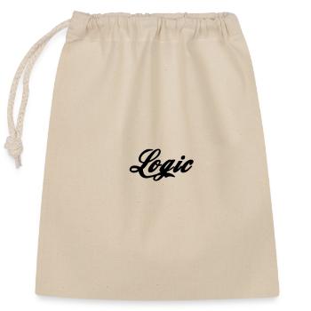 Logic - Closable cotton gift bag (25x30cm) - nature - Front
