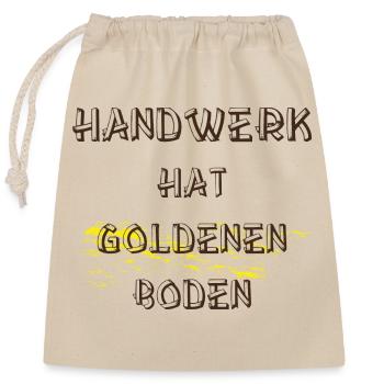 Handwerk - Verschließbarer Geschenkbeutel aus Baumwolle (25x30cm) - Natur - Vorne