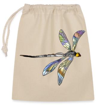 Libellule - Sac cadeau en coton avec cordon (25 x 30 cm) - nature - Devant