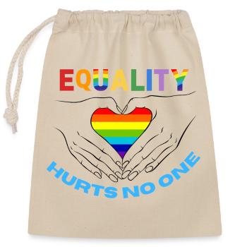 Gleichberechtigung schadet niemandem LGBT-Gleichberechtigung Gay Pride - Verschließbarer Geschenkbeutel aus Baumwolle (25x30cm) - Natur - Vorne