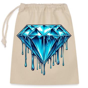 Diamond - Closable cotton gift bag (25x30cm) - nature - Front
