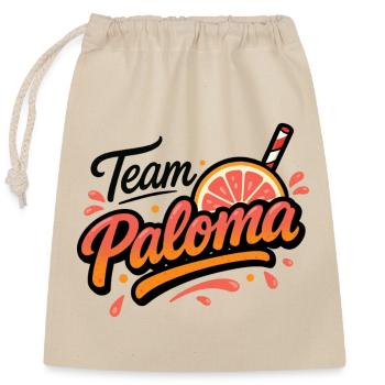 Team Paloma - Sac cadeau en coton avec cordon (25 x 30 cm) - nature - Devant