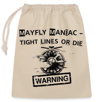 Mayfly Maniac Kampflinien Abschlag - Verschließbarer Geschenkbeutel aus Baumwolle (25x30cm) - Natur - Vorne