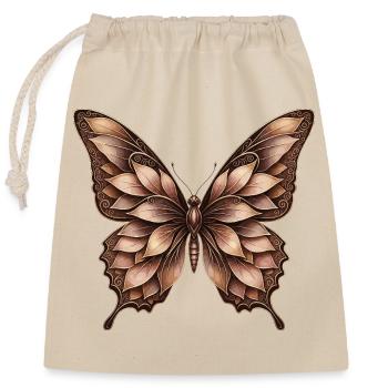Tons ornementaux en bronze papillon - Sac cadeau en coton avec cordon (25 x 30 cm) - nature - Devant
