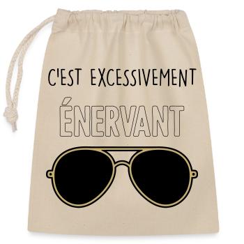 C'est Excessivement Énervant : Lunettes Aviateur - Sac cadeau en coton avec cordon (25 x 30 cm) - nature - Devant