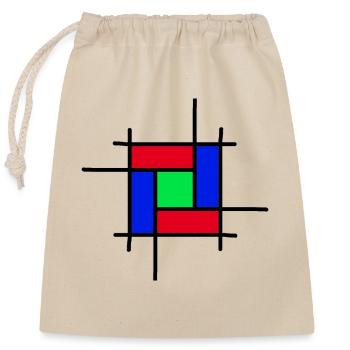 modern art - Closable cotton gift bag (25x30cm) - nature - Front