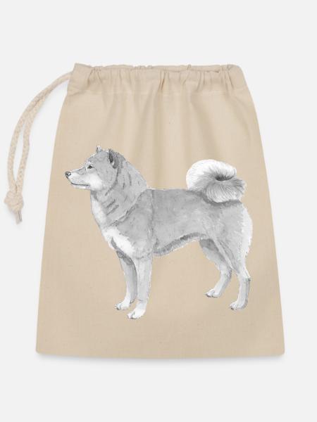 shiba inu - Verschließbarer Geschenkbeutel aus Baumwolle (25x30cm) - Natur