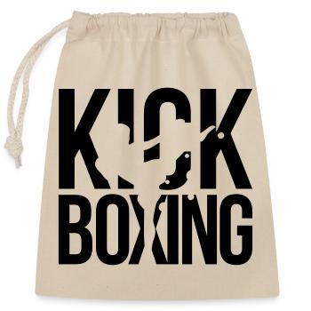 kick boxing kickboxen - Verschließbarer Geschenkbeutel aus Baumwolle (25x30cm) - Natur - Vorne