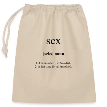 Sexe (acte d’amour) Définition Dictionnaire - Sac cadeau en coton avec cordon (25 x 30 cm) - nature - Devant