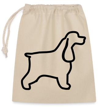 Plan cocker anglais - Sac cadeau en coton avec cordon (25 x 30 cm) - nature - Devant