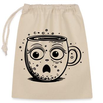 Shock Cup - Closable cotton gift bag (25x30cm) - nature - Front