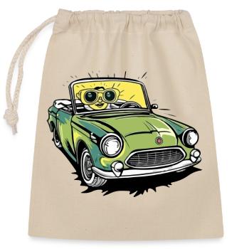 Lise en cabriolet - Sac cadeau en coton avec cordon (25 x 30 cm) - nature - Devant