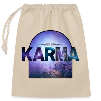Karma - Sac cadeau en coton avec cordon (25 x 30 cm) - nature - Devant