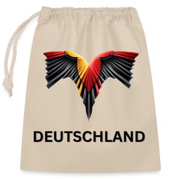 DEUTSCHLAND - Verschließbarer Geschenkbeutel aus Baumwolle (25x30cm) - Natur - Vorne