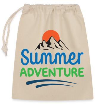 Summer Adventure - Closable cotton gift bag (25x30cm) - nature - Front