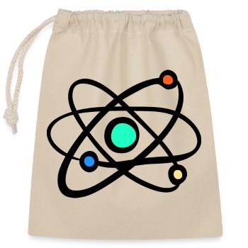 Atome Physik - Verschließbarer Geschenkbeutel aus Baumwolle (25x30cm) - Natur - Vorne