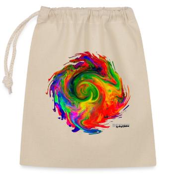 "Tornado2.4" by Acryl Galerie & Design - Verschließbarer Geschenkbeutel aus Baumwolle (25x30cm) - Natur - Vorne