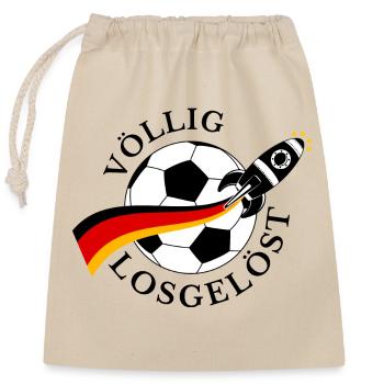 Deutschland Fußball - Verschließbarer Geschenkbeutel aus Baumwolle (25x30cm) - Natur - Vorne
