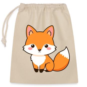 Fuchs - Verschließbarer Geschenkbeutel aus Baumwolle (25x30cm) - Natur - Vorne