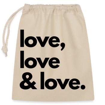 Love Tote Bag Studenten-Kit - Verschließbarer Geschenkbeutel aus Baumwolle (25x30cm) - Natur - Vorne