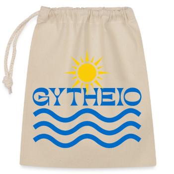 Gytheio Sun and Waves - Closable cotton gift bag (25x30cm) - nature - Front