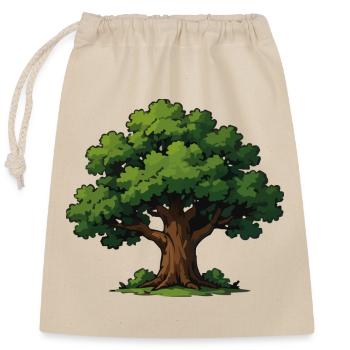 Alter Baum im Waldduft - Verschließbarer Geschenkbeutel aus Baumwolle (25x30cm) - Natur - Vorne