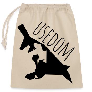 usedom - Closable cotton gift bag (25x30cm) - nature - Front