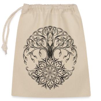 Arbre de vie celtique - Sac cadeau en coton avec cordon (25 x 30 cm) - nature - Devant