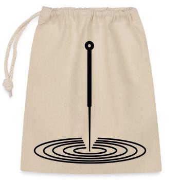 Logo d’acupuncture - Sac cadeau en coton avec cordon (25 x 30 cm) - nature - Devant