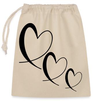 HEART. THANK YOU. MISTRESS. MASTER. THANK YOU MISTRESS. - Closable cotton gift bag (25x30cm) - nature - Front