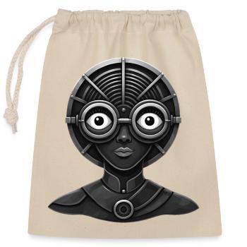 FREE YOUR MIND [Black & White] - Sac cadeau en coton avec cordon (25 x 30 cm) - nature - Devant