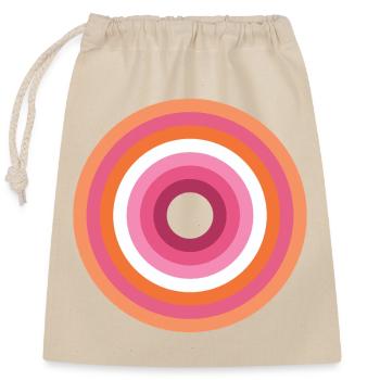  Concentric Ring Palette LGBTQ lesbian - Closable cotton gift bag (25x30cm) - nature - Front