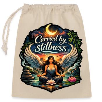Carried by stillness - Closable cotton gift bag (25x30cm) - nature - Front