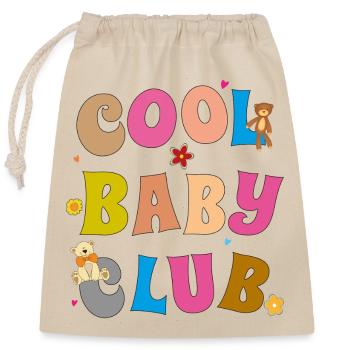 Club des Bébés Cool - Sac cadeau en coton avec cordon (25 x 30 cm) - nature - Devant