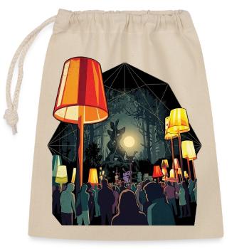 Festival Feeling Party Summer - Closable cotton gift bag (25x30cm) - nature - Front
