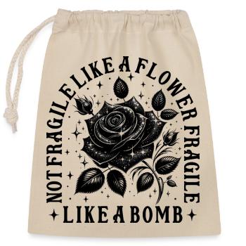 Feminist Statement Design - Closable cotton gift bag (25x30cm) - nature - Front