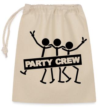 Party Crew Team - Closable cotton gift bag (25x30cm) - nature - Front