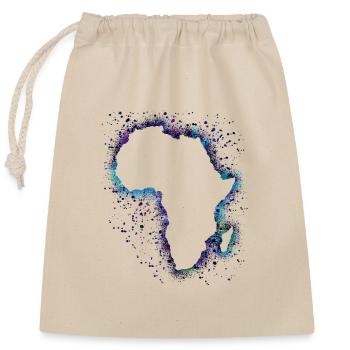 Afrique - Sac cadeau en coton avec cordon (25 x 30 cm) - nature - Devant