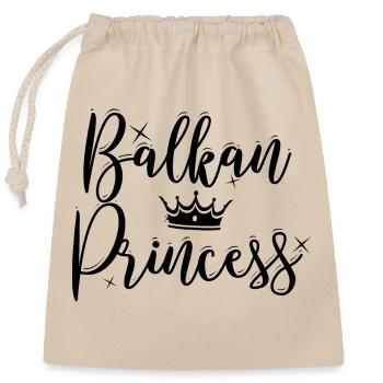 Balkan princesse | Albanie Croatie Idée cadeau - Sac cadeau en coton avec cordon (25 x 30 cm) - nature - Devant